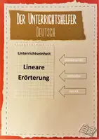 Vorschau - Arbeitsblätter - Unterrichtseinheit - Lineare Erörterung / Argumentation - Deckblatt