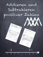 Vorschau - Arbeitsblätter - Addieren und subtrahieren positiver Zahlen (mit Lernvideo) - Deckblatt