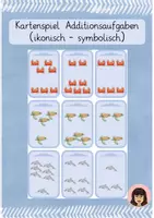 Vorschau - Spiele - Spielkarten Additionsaufgaben ikonisch 1. Klasse - Deckblatt