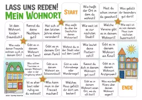 Vista previa - Unidades / Secuencias / Situaciones de Aprendizaje - Mein Wohnort Deutsch Spiel / juego Alemán "Lass uns reden!" - página 2