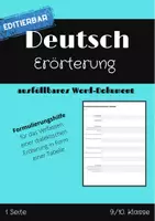 Vorschau - Arbeitsblätter - Formulierungshilfe dialektische Erörterung - Deckblatt