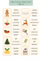 Vorschau - Arbeitsblätter - Klammerkarten Übung Weihnachten Deutsch - Seite 2