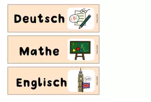 Vorschau - Anderer Materialtyp - Tagestransparenz Stundenplan Fächer - Seite 1
