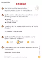 Aperçu - Feuilles d'exercices - Compréhension de Lecture Texte Informatif ÉRABLE - Page 1
