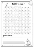 Vorschau - Arbeitsblätter - Suchrätsel / Buchstabengitter zum Kirchenjahr (+ interaktives Buchstabengitter) - Seite 3