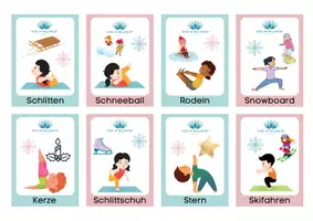Vorschau - Spiele - 40 Yoga Karten für den Winter ... lassen dich nicht kalt! - Deckblatt