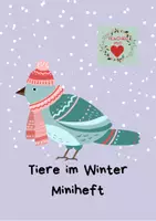 Vorschau - Unterrichtsreihen - Forscherheftchen "Tiere im Winter" - Deckblatt