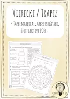 Vorschau - Arbeitsblätter - Trapez und weitere Vierecke - Tafelmaterial, Arbeitsblätter, Interaktive PDF - Seite 1
