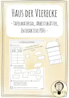 Vorschau - Arbeitsblätter - Haus der Vierecke: interaktive PDF, Tafelmaterial & Arbeitsblätter - Seite 1