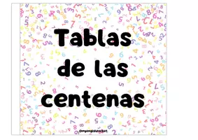 Vista previa - Tarjetas / Manipulativos - Tablas de las centenas - página 2