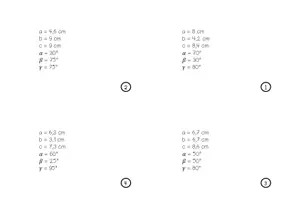 Vorschau - Aufgabenkarten - DREIECKE - Winkel und Seiten abmessen (24 Aufgabenkärtchen) - Seite 3