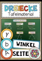 Vorschau - Präsentationen/Tafelbilder - DREIECKE - Beschriftung und Dreiecksarten (Tafelmaterial) - Deckblatt