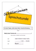 Vorschau - Fördermaterial/Inklusion - Schild - SchülerInnen-Sprechstunde - Seite 2