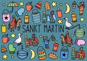 Vorschau - Mal- und Bastelvorlagen - 11x Sankt Martin Materialpaket - Basteln & Malen im Herbst - Seite 3