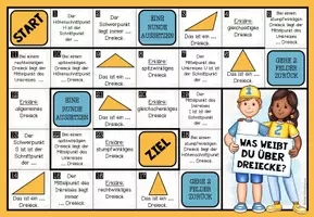 Vorschau - Stationenlernen - DREIECKE – Mathe-Brettspiel - Seite 1