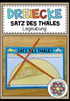Vorschau - Stationenlernen - SATZ DES THALES (Dreiecke) - Legeübung - Deckblatt