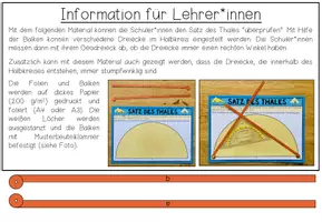 Vorschau - Stationenlernen - SATZ DES THALES (Dreiecke) - Legeübung - Seite 1