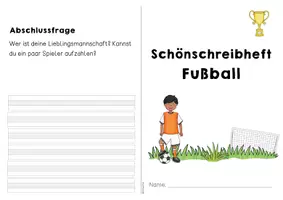 Vorschau - Arbeitsblätter - Schönschreibheft / Abschreibheft Fußball - Seite 1