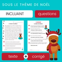 Aperçu - Feuilles d'exercices - Compréhension de Lecture Texte Narratif NOEL - Page 1