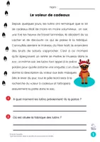 Aperçu - Feuilles d'exercices - Compréhension de Lecture Texte Narratif NOEL - Page 3