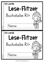Vorschau - Arbeitsblätter - Lese-Flitzer | Buchstabe R/r | Lesetempo-Training | Grundschrift - Seite 1