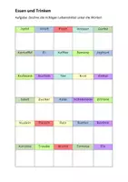 Vorschau - Arbeitsblätter - Deutsch als Zweitsprache: Lebensmittel - Deckblatt