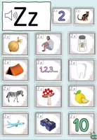 Vorschau - Bildkarten - Buchstabe Z - Audios für die Buchstabeneinführung - Schreiblehrgang - DaZ / Deutsch - Deckblatt