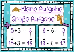 Vorschau - Fördermaterial/Inklusion - Analogieaufgaben ZR 20 - PLAKAT - Seite 1