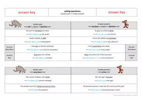 Vorschau - Arbeitsblätter - AB Fragen im simple past & simple present (questions) - Gegenüberstellung - Seite 2
