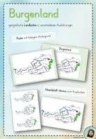 Vorschau - Poster - Burgenland - geografische Landkarten - Deckblatt