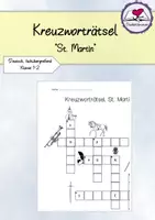 Vorschau - Arbeitsblätter - Kreuzworträtsel "St. Martin" - Klasse 1-2 - Deckblatt
