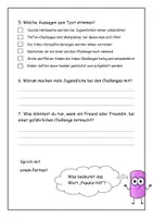 Vorschau - Arbeitsblätter - Lesetext über gefährliche Trends: Mutproben im Internet - Seite 3