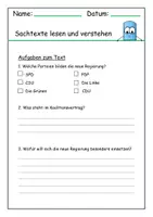 Vorschau - Arbeitsblätter - Lesetext über Olaf Scholz - Chef der neuen Regierung - Seite 3