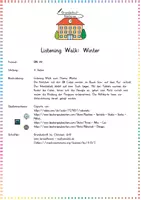 Vorschau - Arbeitsblätter - Listening Walk - Winter (Feelings/Clothes) - Seite 1
