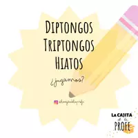 Vista previa - Tarjetas / Manipulativos - Tarjetas de diptongos, triptongos e hiatos - Portada