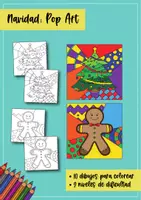 Vista previa - Manualidades / Dibujos para colorear - Navidad: 10 dibujos para colorear estilo pop art - página 1