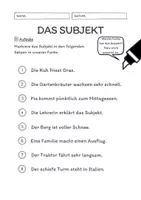 Vorschau - Arbeitsblätter - Das Subjekt Übungen (V) | differenziert - leicht - Seite 2