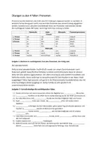 Vorschau - Arbeitsblätter - Übungen zu den 4 Fällen Pronomen - Deckblatt