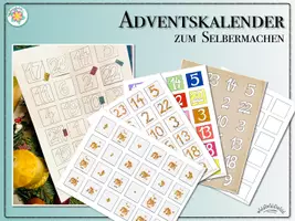 Vorschau - Mal- und Bastelvorlagen - Adventskalender zum Selbstgestalten & Malen (auch zum Verschicken) - Deckblatt