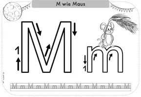 Vorschau - Arbeitsblätter - Buchstaben zum Nachspuren in Druckschrift (mit Richtungspfeilen) - Seite 2