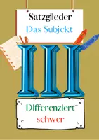 Vorschau - Arbeitsblätter - Das Subjekt Übungen (III) | differenziert - schwer - Deckblatt
