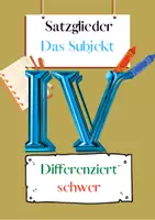 Vorschau - Arbeitsblätter - Das Subjekt Übungen (IV) | differenziert - schwer - Deckblatt