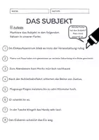 Vorschau - Arbeitsblätter - Das Subjekt Übungen (IV) | differenziert - schwer - Seite 2