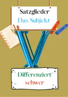 Vorschau - Arbeitsblätter - Das Subjekt Übungen (V) | differenziert - schwer - Deckblatt