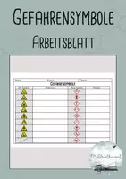 Vorschau - Arbeitsblätter - Gefahrensymbole Arbeitsblatt - Deckblatt