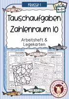 Vorschau - Arbeitsblätter - Tauschaufgaben verstehen – Mathe Klasse 1 (Zahlenraum 10) - Deckblatt