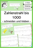 Vorschau - Arbeitsblätter - Zahlenstrahl bis 1000 - schneiden und kleben - Deckblatt