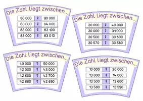 Vorschau - Fördermaterial/Inklusion - Mathe Klasse 4 - Legekreis Orientierung im Zahlenraum 100000 (Hunderttausend) - Seite 3