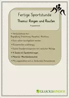 Vorschau - Stundenentwürfe - Komplette Unterrichtseinheit - Ringen und Raufen - Klassenstufenunabhängig - Seite 1