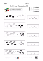 Vorschau - Arbeitsblätter - Einführung in die Addition (4 AB + Tafelmaterial + Plakate + Lernvideolinks) - Seite 1